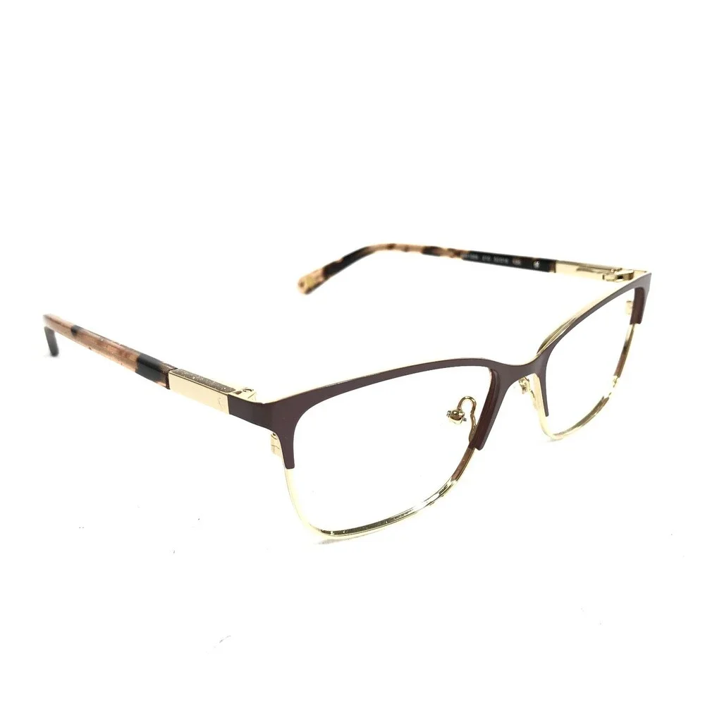 Nine West Eyeglasses Frames NW1089 210 Brown Gold Cat Eye Full Rim 52-16-135